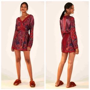 Farm Rio Macaw Mini Wrap Dress